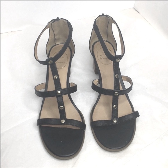 Jack Rodgers Julia Heeled sandles in Black - Picture 4 of 12